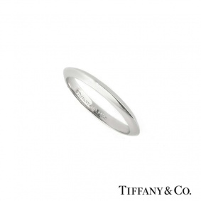 Tiffany & Co Knife Edge Wedding Band In Platinum